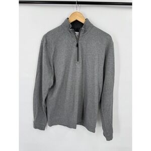 Sharp Lad Pullover Sweater Mens Size L Elbow Patches 1/4 zip Casual Relaxed
